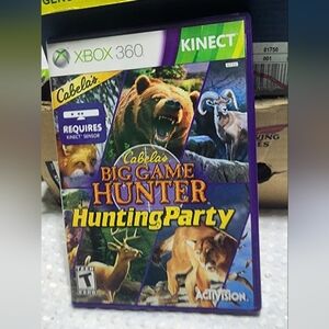 XBOX360 KINECT EUC CABELAS BIG GAME HUNTER HUNTING PARTY VIDEO GAME